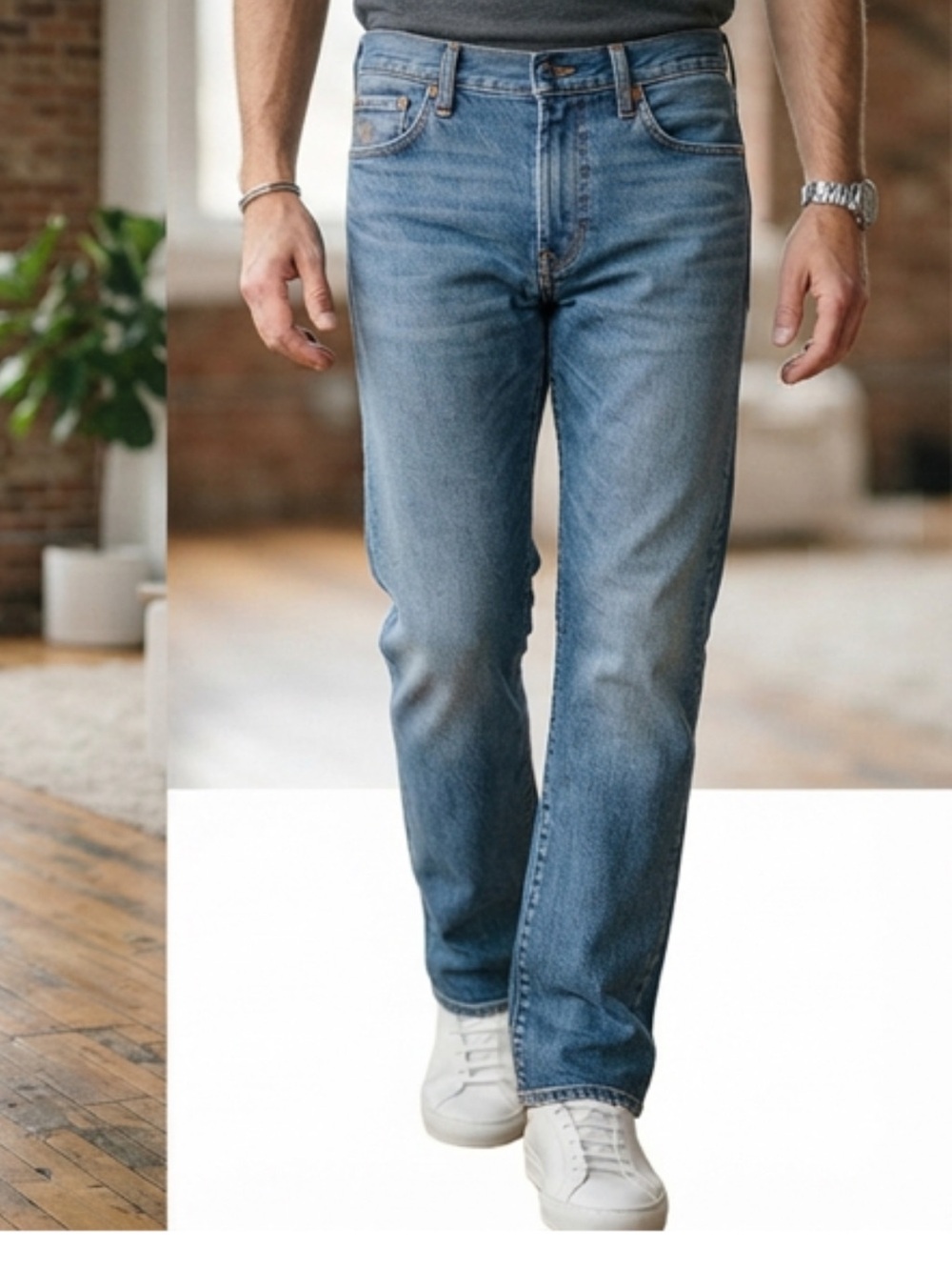 AG Adriano Goldschmied ASMD Dark Wash Straight Leg Jeans - Blue